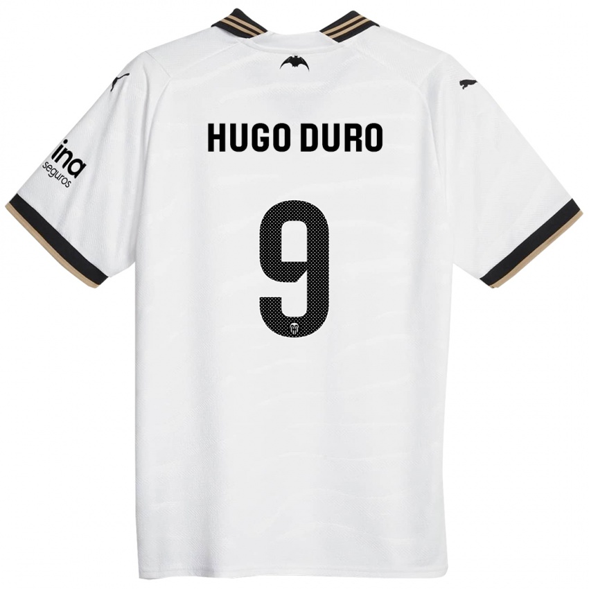 Donna Maglia Hugo Duro #9 Bianco Kit Gara Home 2023/24 Maglietta