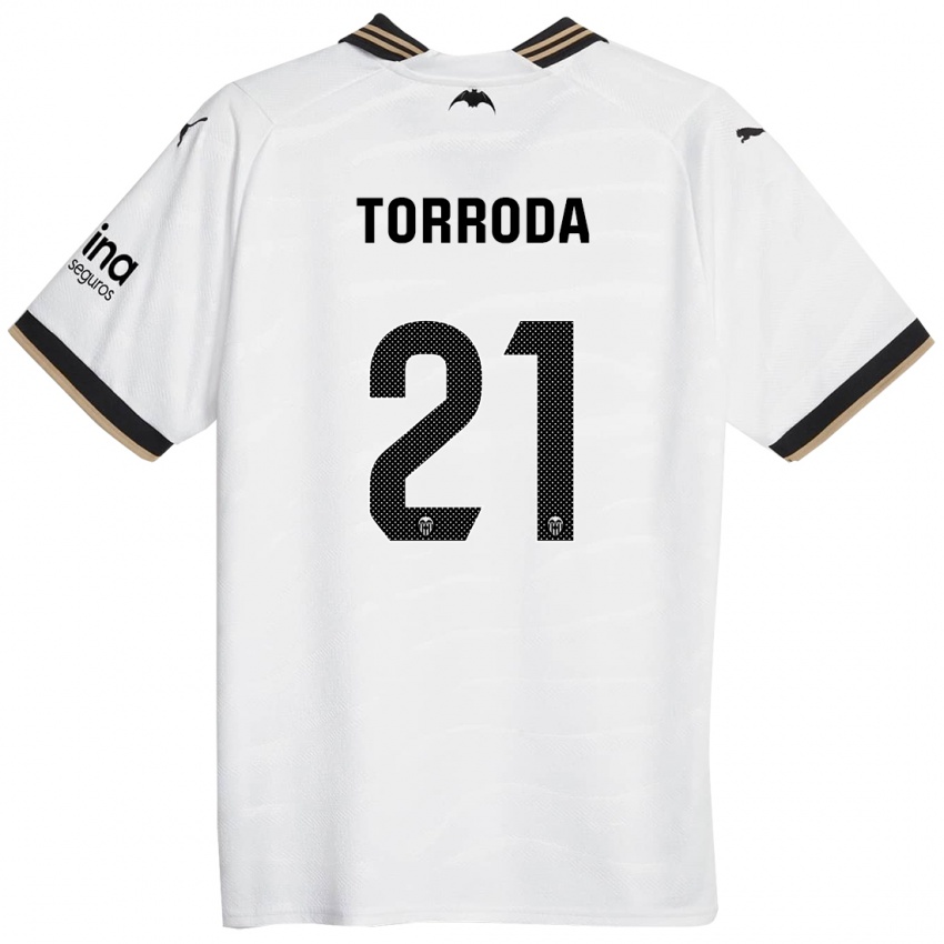 Donna Maglia Anna Torroda #21 Bianco Kit Gara Home 2023/24 Maglietta