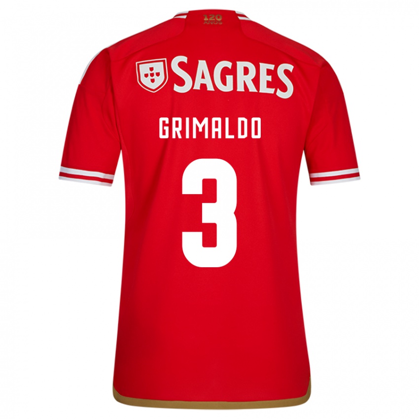 Donna Maglia Alejandro Grimaldo #3 Rosso Kit Gara Home 2023/24 Maglietta