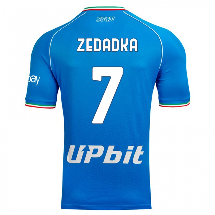 Donna Maglia Karim Zedadka #7 Cielo Blu Kit Gara Home 2023/24 Maglietta