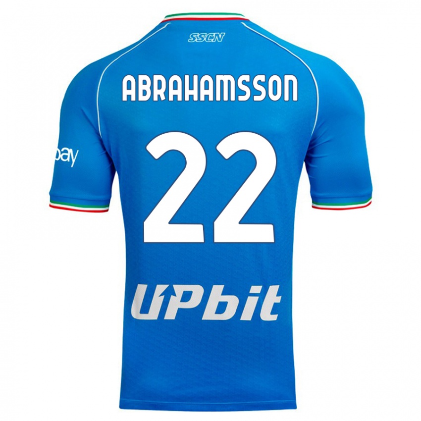 Donna Maglia Sejde Abrahamsson #22 Cielo Blu Kit Gara Home 2023/24 Maglietta