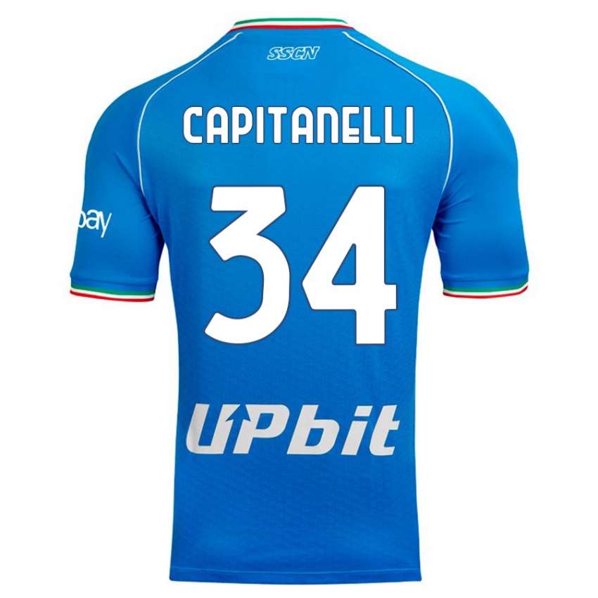 Donna Maglia Ilaria Capitanelli #34 Cielo Blu Kit Gara Home 2023/24 Maglietta