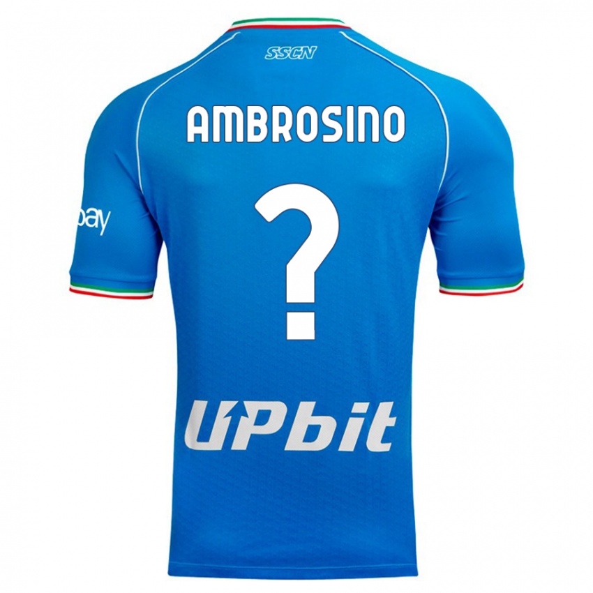 Donna Maglia Ambrosino #0 Cielo Blu Kit Gara Home 2023/24 Maglietta