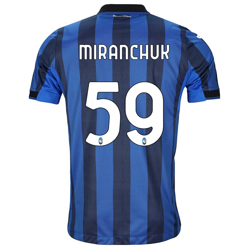 Donna Maglia Aleksey Miranchuk #59 Nero Blu Kit Gara Home 2023/24 Maglietta