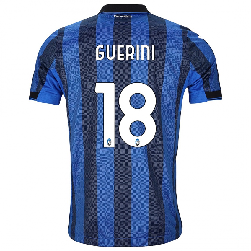 Donna Maglia Alessio Guerini #18 Nero Blu Kit Gara Home 2023/24 Maglietta