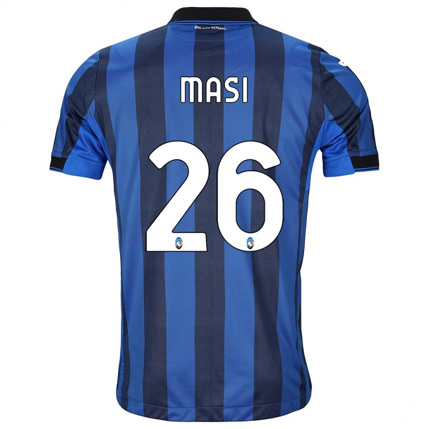 Donna Maglia Alberto Masi #26 Nero Blu Kit Gara Home 2023/24 Maglietta