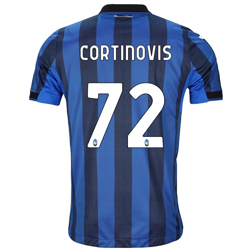 Donna Maglia Alessandro Cortinovis #72 Nero Blu Kit Gara Home 2023/24 Maglietta