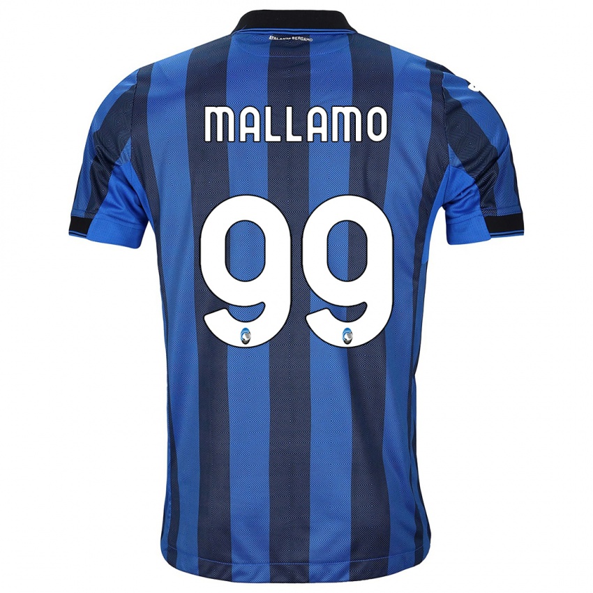 Donna Maglia Alessandro Mallamo #99 Nero Blu Kit Gara Home 2023/24 Maglietta