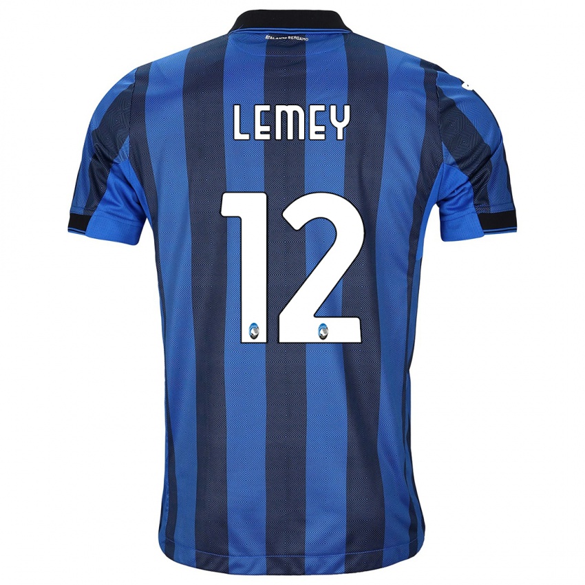 Donna Maglia Diede Lemey #12 Nero Blu Kit Gara Home 2023/24 Maglietta