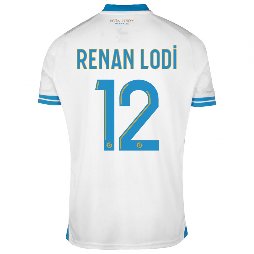 Donna Maglia Renan Lodi #12 Bianco Kit Gara Home 2023/24 Maglietta