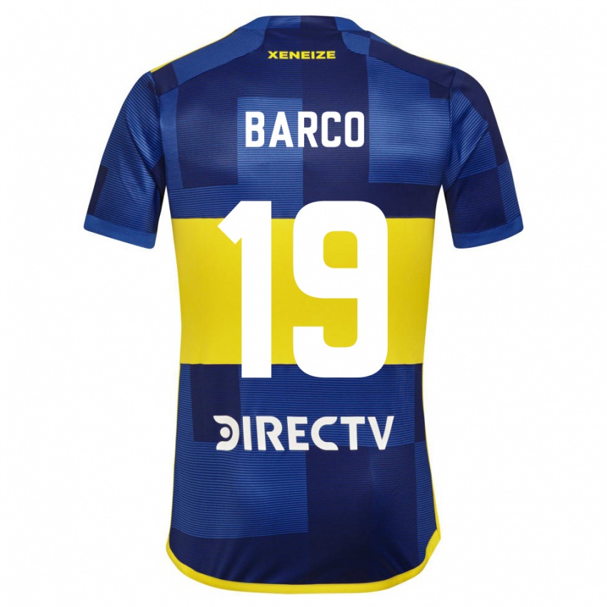 Donna Maglia Valentin Barco #19 Blu Scuro Giallo Kit Gara Home 2023/24 Maglietta