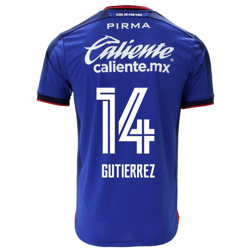 Donna Maglia Alexis Gutierrez #14 Blu Kit Gara Home 2023/24 Maglietta