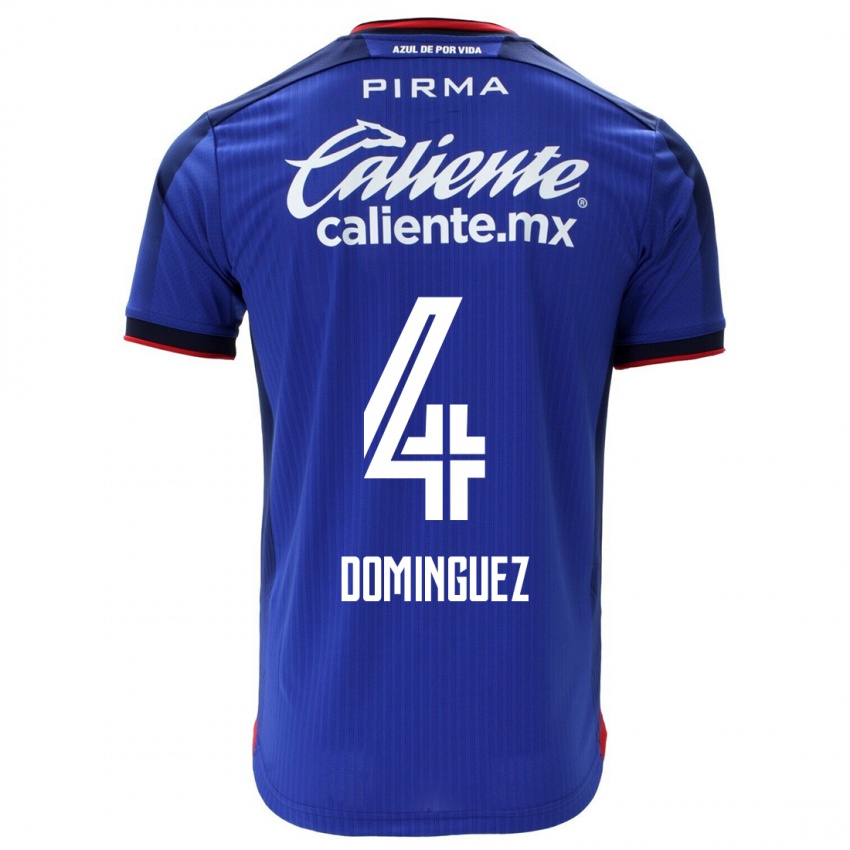 Donna Maglia Julio Cesar Dominguez #4 Blu Kit Gara Home 2023/24 Maglietta