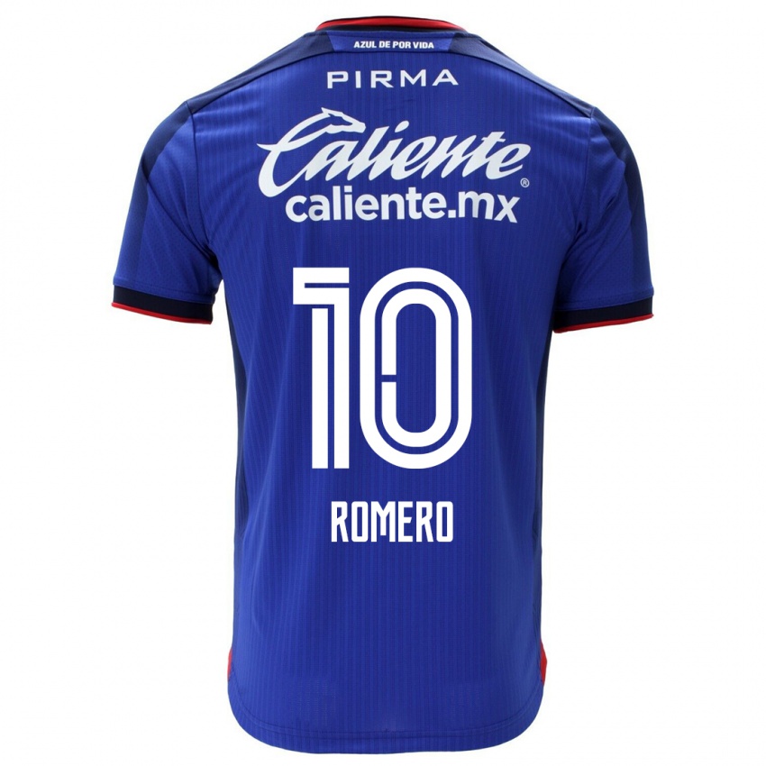 Donna Maglia Angel Romero #10 Blu Kit Gara Home 2023/24 Maglietta