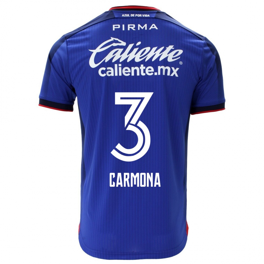 Donna Maglia Edith Carmona #3 Blu Kit Gara Home 2023/24 Maglietta