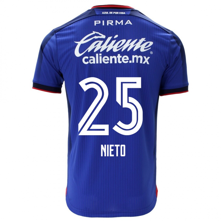 Donna Maglia Natsidieli Nieto #25 Blu Kit Gara Home 2023/24 Maglietta