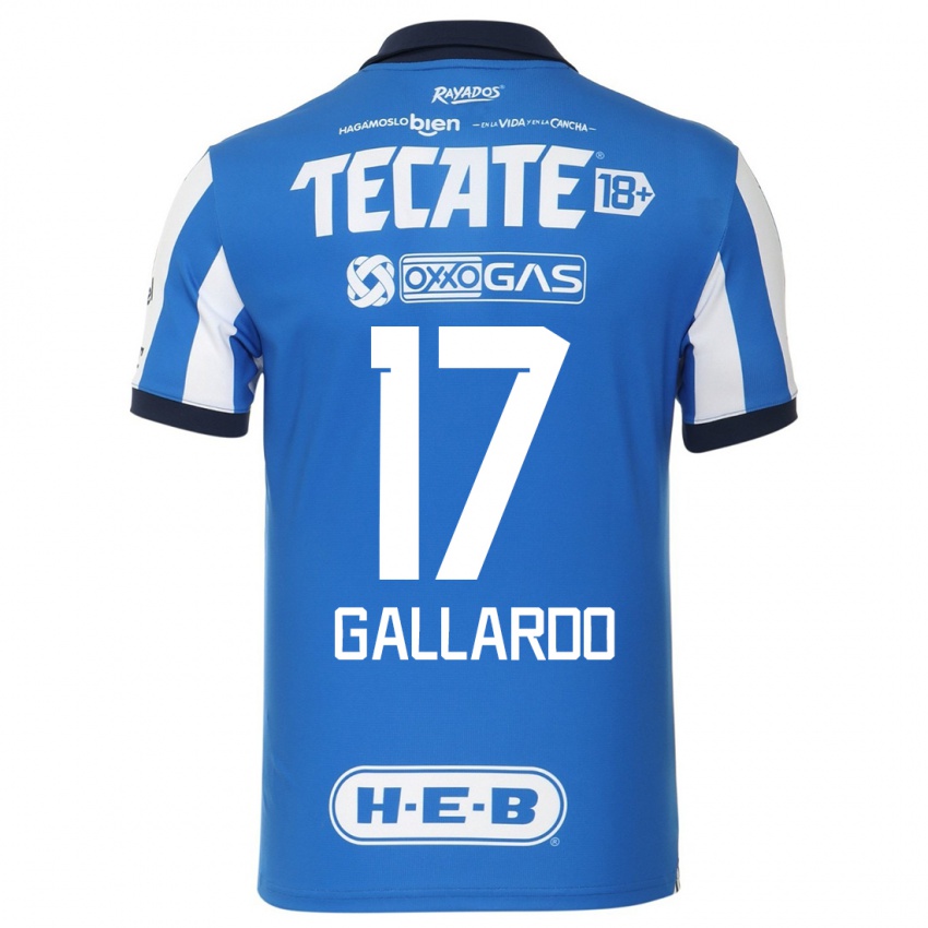 Donna Maglia Jesus Gallardo #17 Blu Bianco Kit Gara Home 2023/24 Maglietta