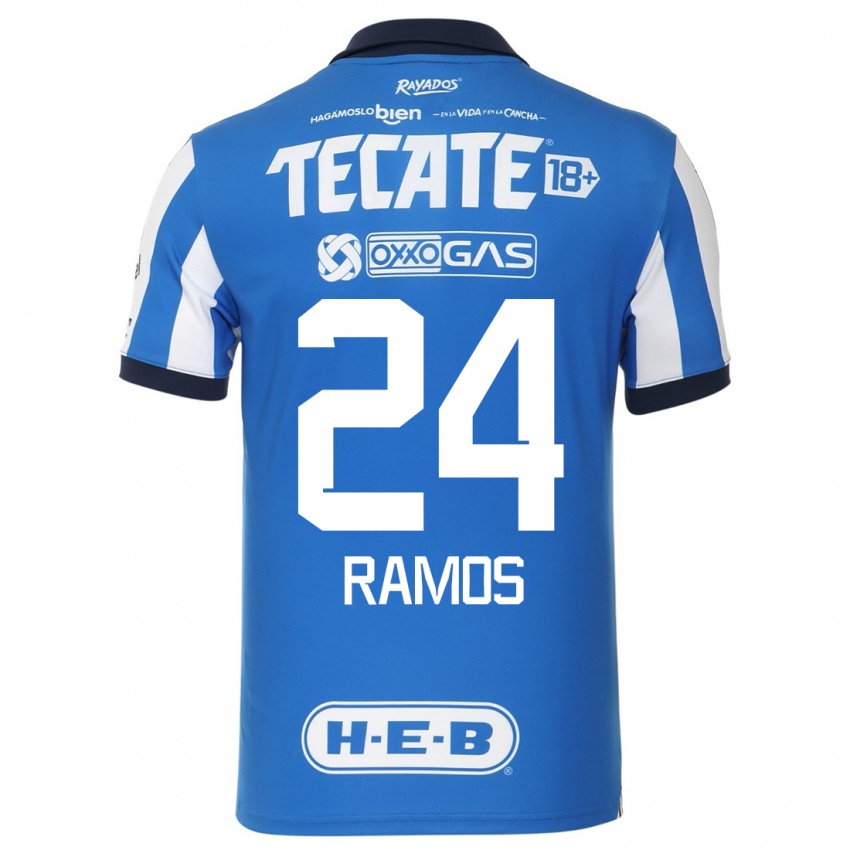 Donna Maglia Cesar Ramos #24 Blu Bianco Kit Gara Home 2023/24 Maglietta