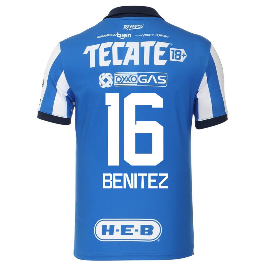 Donna Maglia Xanic Benitez #16 Blu Bianco Kit Gara Home 2023/24 Maglietta