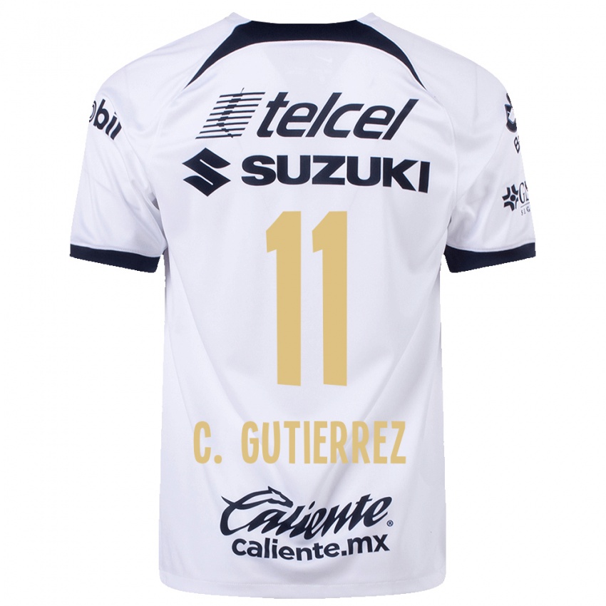 Donna Maglia Carlos Gutierrez #11 Bianco Kit Gara Home 2023/24 Maglietta