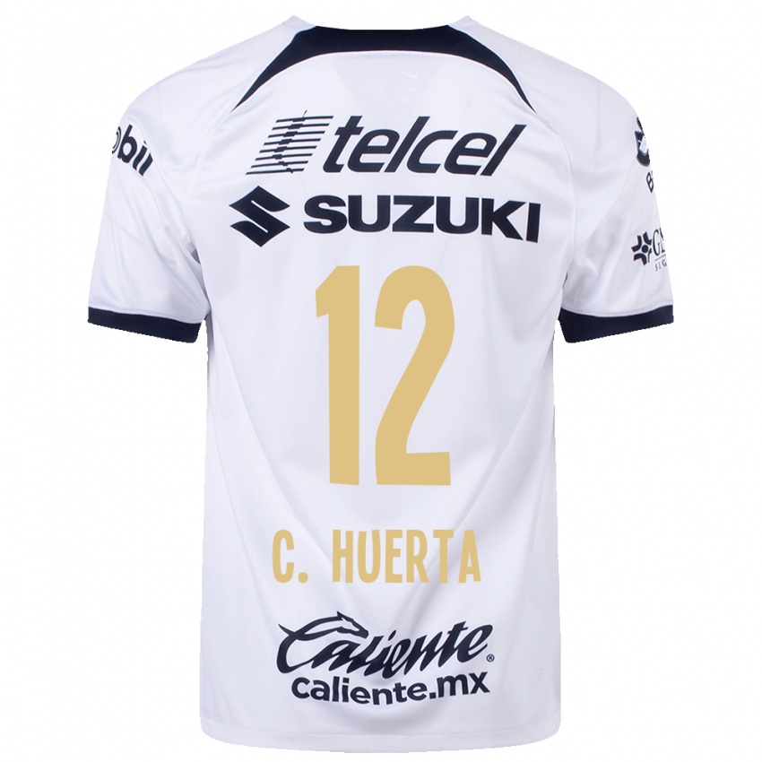 Donna Maglia Cesar Huerta #12 Bianco Kit Gara Home 2023/24 Maglietta