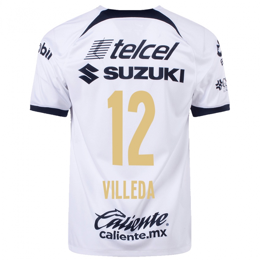 Donna Maglia Melany Villeda #12 Bianco Kit Gara Home 2023/24 Maglietta