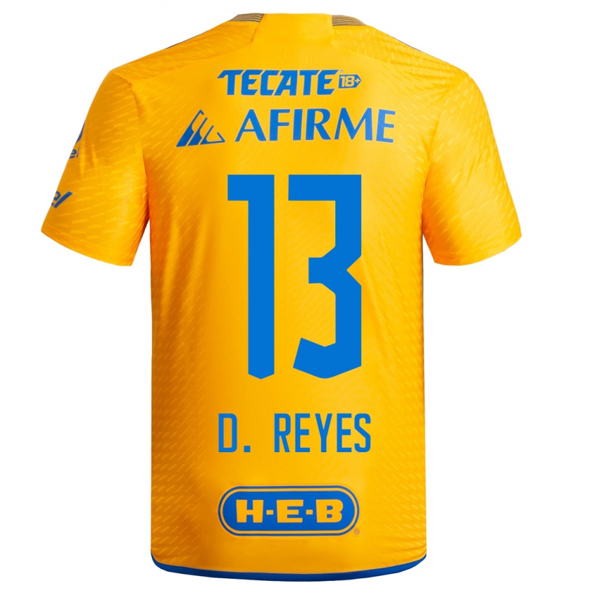 Donna Maglia Diego Reyes #13 Giallo Kit Gara Home 2023/24 Maglietta