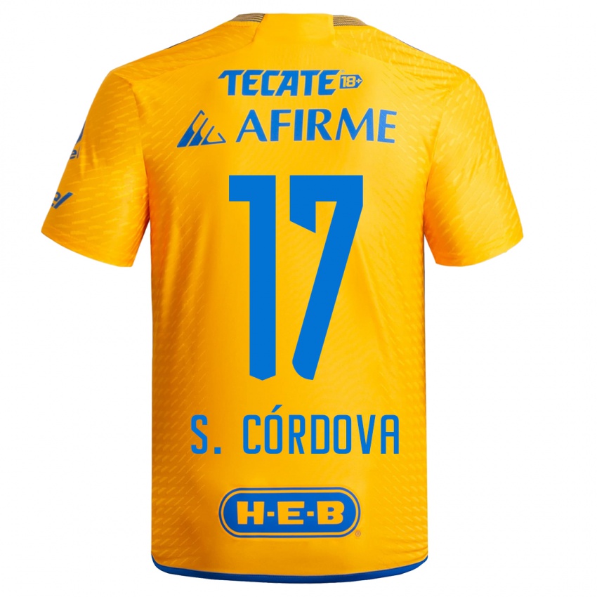 Donna Maglia Sebastian Cordova #17 Giallo Kit Gara Home 2023/24 Maglietta