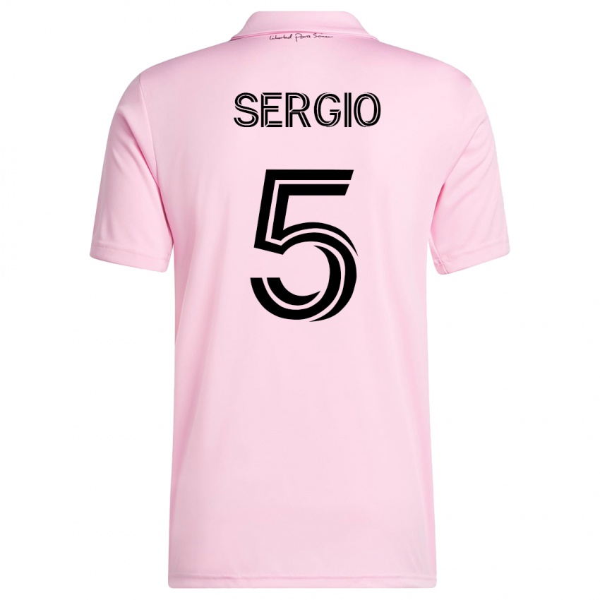 Donna Maglia Sergio Busquets #5 Rosa Kit Gara Home 2023/24 Maglietta