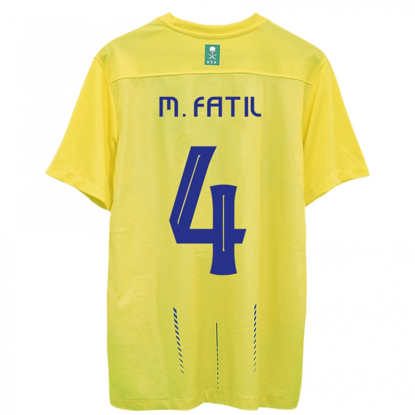 Donna Maglia Mohammed Al-Fatil #4 Giallo Kit Gara Home 2023/24 Maglietta