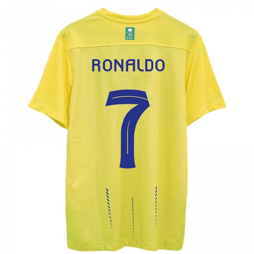 Donna Maglia Cristiano Ronaldo #7 Giallo Kit Gara Home 2023/24 Maglietta