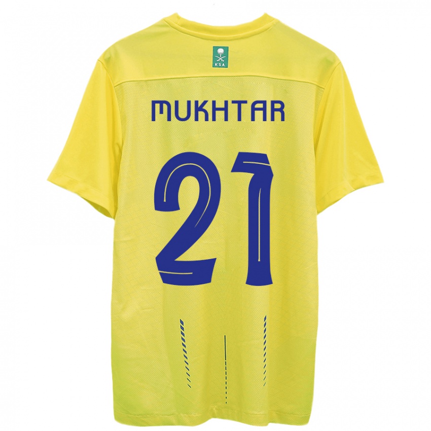 Donna Maglia Mukhtar Ali #21 Giallo Kit Gara Home 2023/24 Maglietta