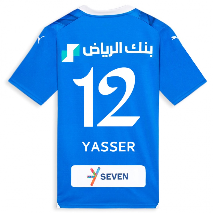 Donna Maglia Yasser Al-Shahrani #12 Blu Kit Gara Home 2023/24 Maglietta