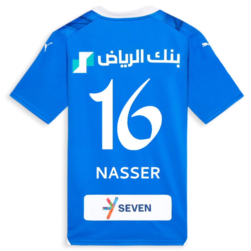 Donna Maglia Nasser Al-Dawsari #16 Blu Kit Gara Home 2023/24 Maglietta