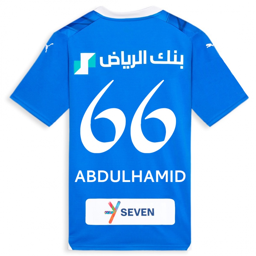 Donna Maglia Saud Abdulhamid #66 Blu Kit Gara Home 2023/24 Maglietta