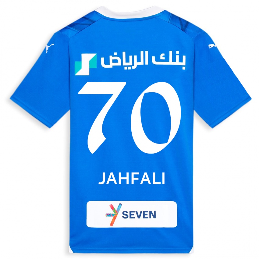 Donna Maglia Mohammed Jahfali #70 Blu Kit Gara Home 2023/24 Maglietta