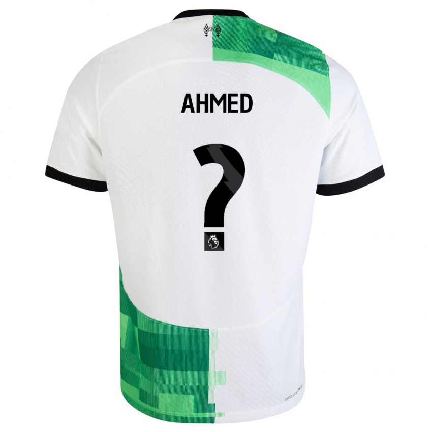 Donna Maglia Karim Ahmed #0 Bianco Verde Kit Gara Away 2023/24 Maglietta