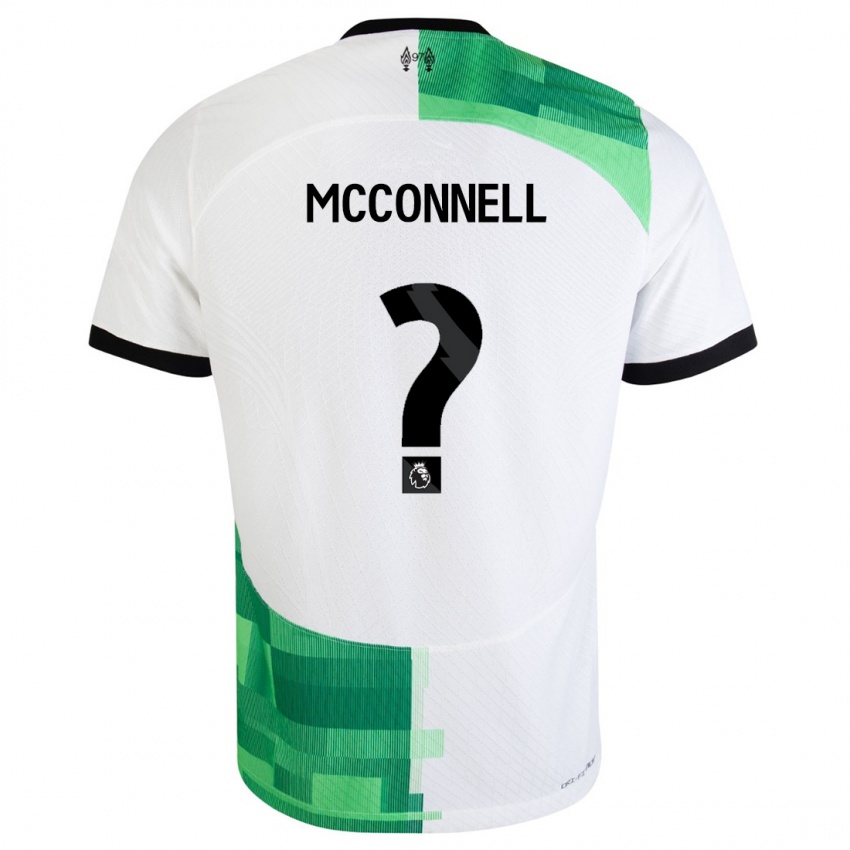 Donna Maglia James Mcconnell #0 Bianco Verde Kit Gara Away 2023/24 Maglietta