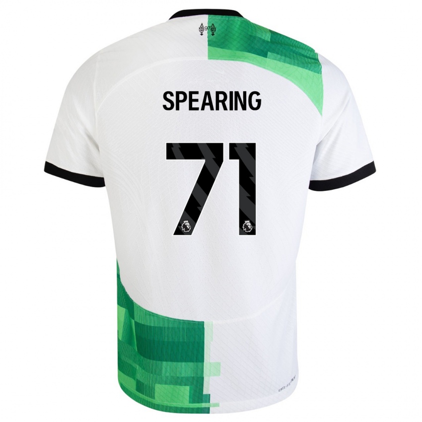 Donna Maglia Jay Spearing #71 Bianco Verde Kit Gara Away 2023/24 Maglietta