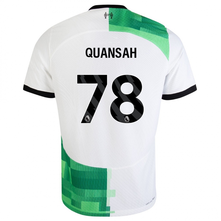 Donna Maglia Jarell Quansah #78 Bianco Verde Kit Gara Away 2023/24 Maglietta