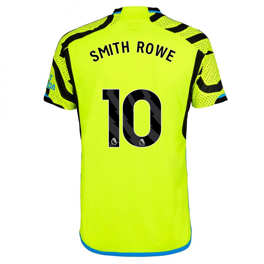 Donna Maglia Emile Smith Rowe #10 Giallo Kit Gara Away 2023/24 Maglietta