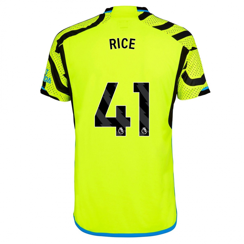 Donna Maglia Declan Rice #41 Giallo Kit Gara Away 2023/24 Maglietta