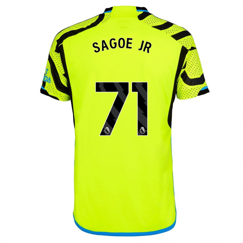 Donna Maglia Charles Sagoe Jr #71 Giallo Kit Gara Away 2023/24 Maglietta