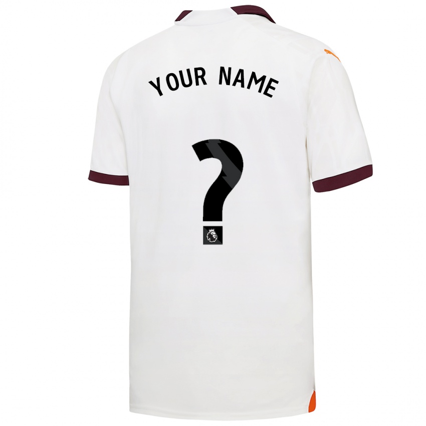 Donna Maglia Il Tuo Nome #0 Bianco Kit Gara Away 2023/24 Maglietta