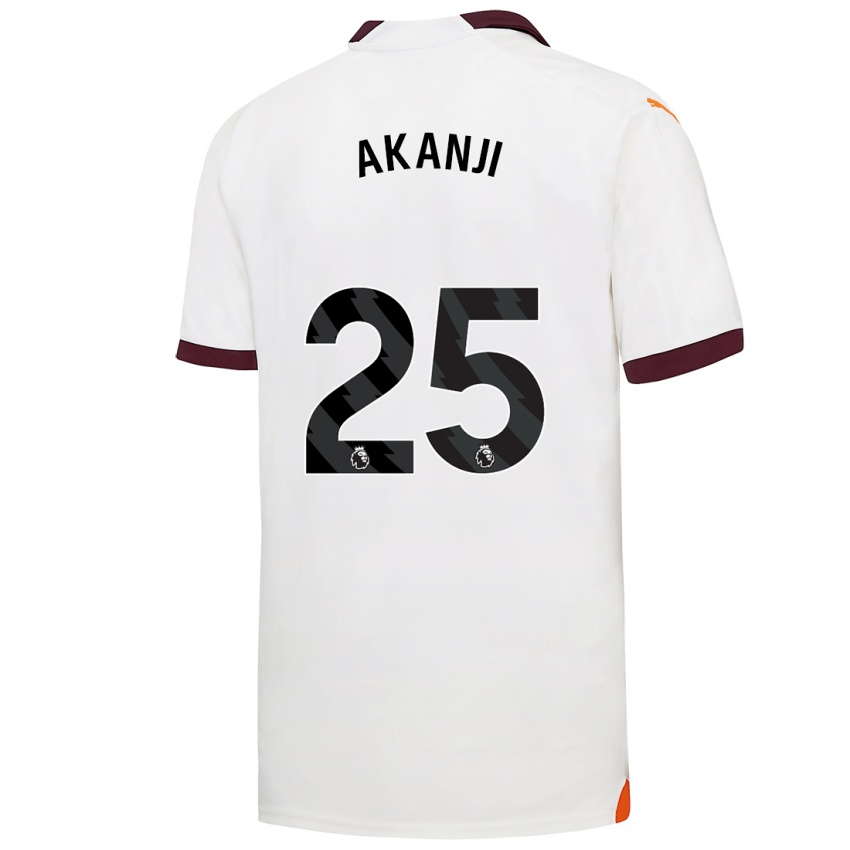 Donna Maglia Manuel Akanji #25 Bianco Kit Gara Away 2023/24 Maglietta