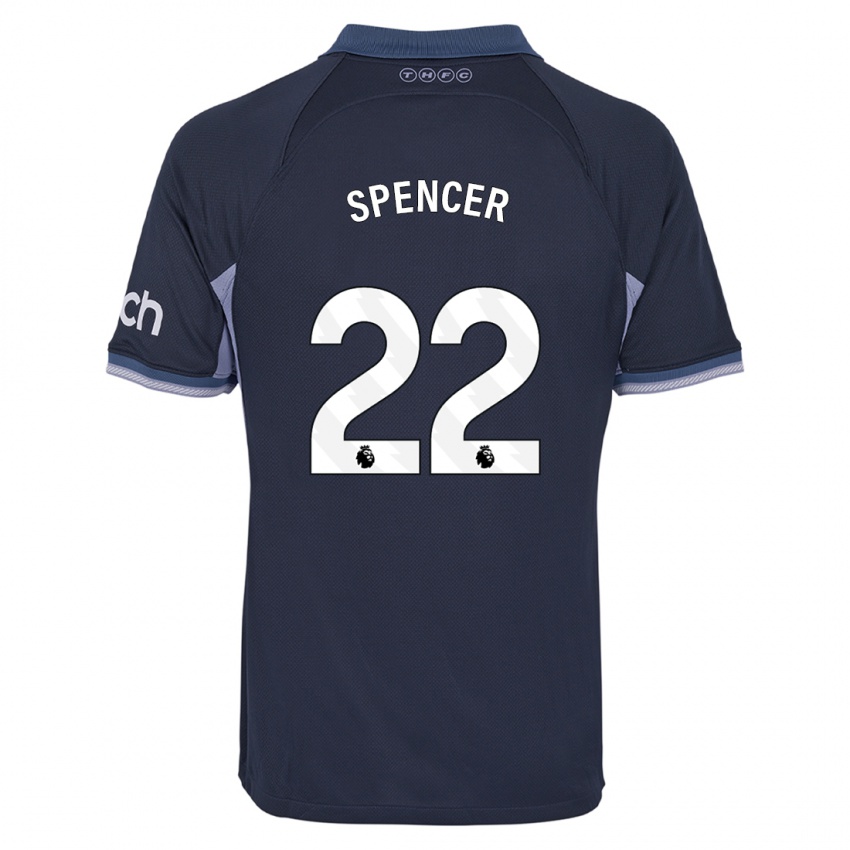 Donna Maglia Rebecca Spencer #22 Blu Scuro Kit Gara Away 2023/24 Maglietta