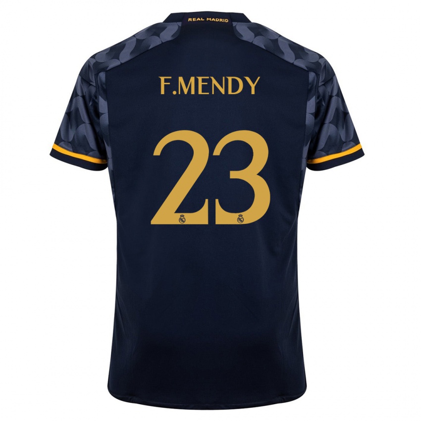 Donna Maglia Ferland Mendy #23 Blu Scuro Kit Gara Away 2023/24 Maglietta