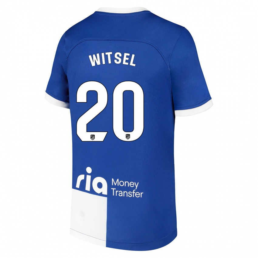 Donna Maglia Axel Witsel #20 Blu Bianco Kit Gara Away 2023/24 Maglietta