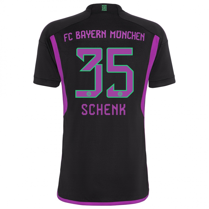 Donna Maglia Johannes Schenk #35 Nero Kit Gara Away 2023/24 Maglietta