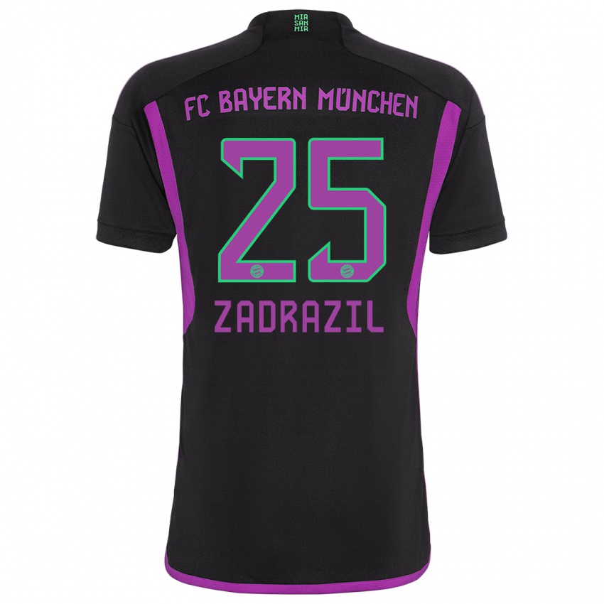 Donna Maglia Sarah Zadrazil #25 Nero Kit Gara Away 2023/24 Maglietta